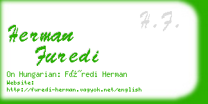 herman furedi business card